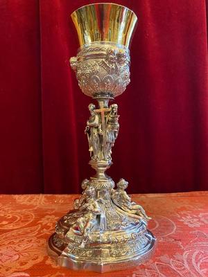 Chalice style Baroque en Full Silver / Polished and Varnished, France 19th century ( anno 1850 )