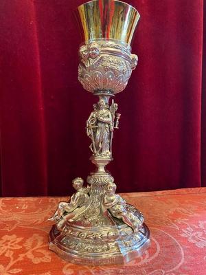 Chalice style Baroque en Full Silver / Polished and Varnished, France 19th century ( anno 1850 )