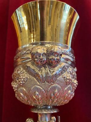 Chalice style Baroque en Full Silver / Polished and Varnished, France 19th century ( anno 1850 )