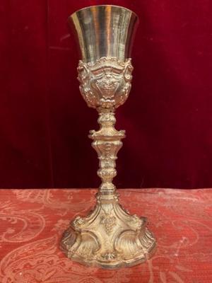 Chalice  style Baroque en Full Silver Cuppa , Southern Germany 19 th century