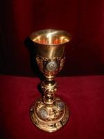 Chalice style Baroque en full silver / Gilt, France 1839