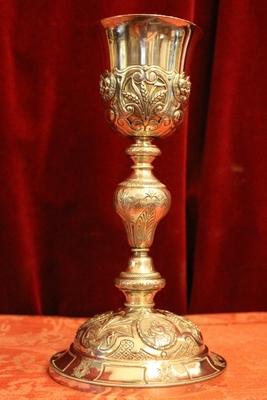 Chalice style Baroque en full silver, France 19th century (anno 1850 )