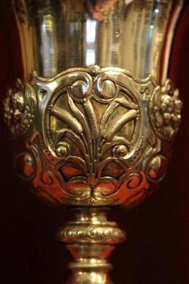 Chalice style Baroque en full silver, France 19th century (anno 1850 )