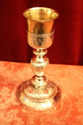 Chalice style Baroque en full silver, France Clermond - Ferrand 1819 - 1828 19th century