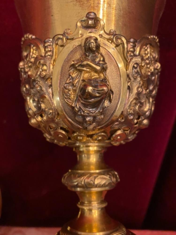 1 Baroque Chalice With Original Case And Paten