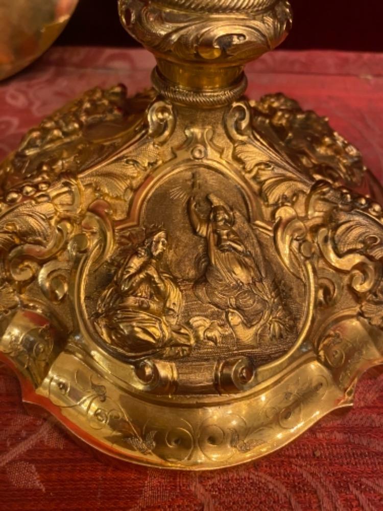 1 Baroque Chalice With Original Case And Paten