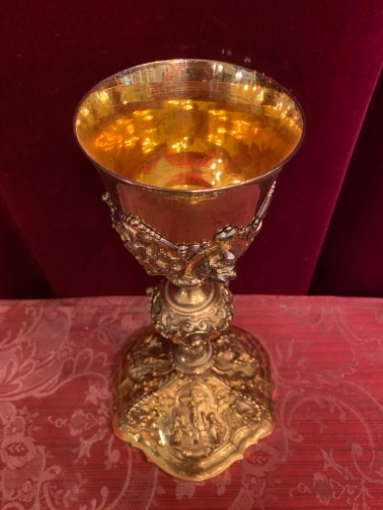 1 Baroque Chalice With Original Case And Paten