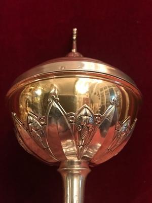 Ciborium style Baroque en full silver, Belgium 19th century ( anno 1875 )