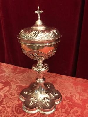 Ciborium style Baroque en full silver, Belgium 19th century ( anno 1875 )