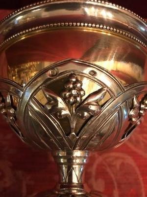 Ciborium style Baroque en full silver, Belgium 19th century ( anno 1875 )