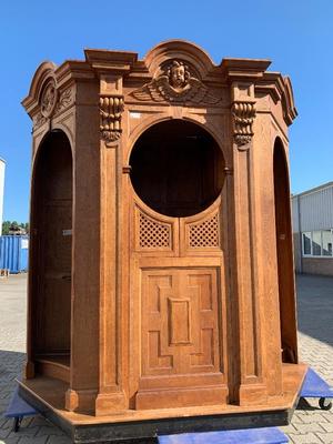 Confessional  style Baroque en Oak Wood, Belgium 19th century