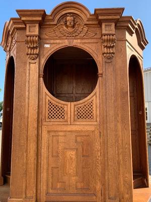 Confessional  style Baroque en Oak Wood, Belgium 19th century