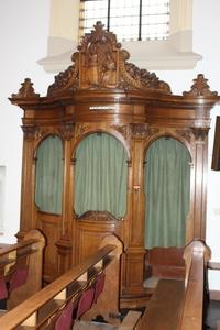 Confessional style baroque en Wood oak , Dutch 19th century