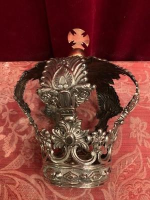 Crown style Baroque en full silver, Belgium 19th century