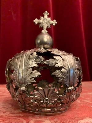 Crown style Baroque en full silver, Belgium 18 th century