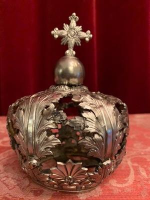 Crown style Baroque en full silver, Belgium 18 th century