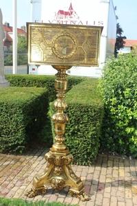 Exceptional Choir Lectern Weight 125 Kgs !  style Baroque en Full Bronze, England 19th century