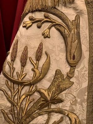 Exceptional Cope style Baroque en hand embroidered, Belgium