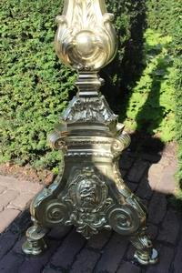 Extreme Tall  Pascal - Candleholder Weight 26 Kgs ! style baroque en Bronze, France 19th century