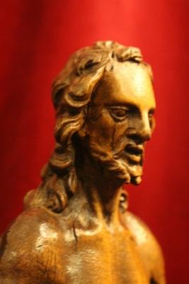Imagination Flagellation Jesus Christ style Baroque en hand-carved wood Oak, Flemish 18th century