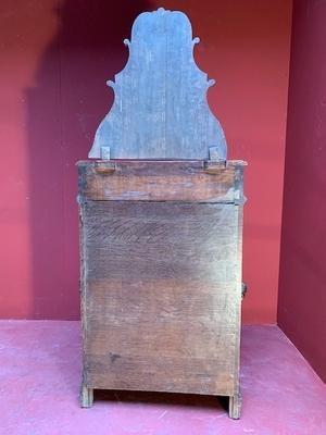Kneeler Completely & Professionally Refit According To The Traditional Methods And With Original Materials. style Baroque en Oak wood / Red Velvet, Belgium 18 th century