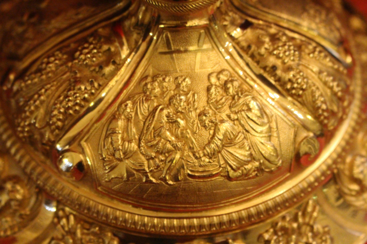 1 baroque Large Full Silver / Gilt Baroque-Style Chalice “Tulip-Model” / Engravings And Various Imaginations