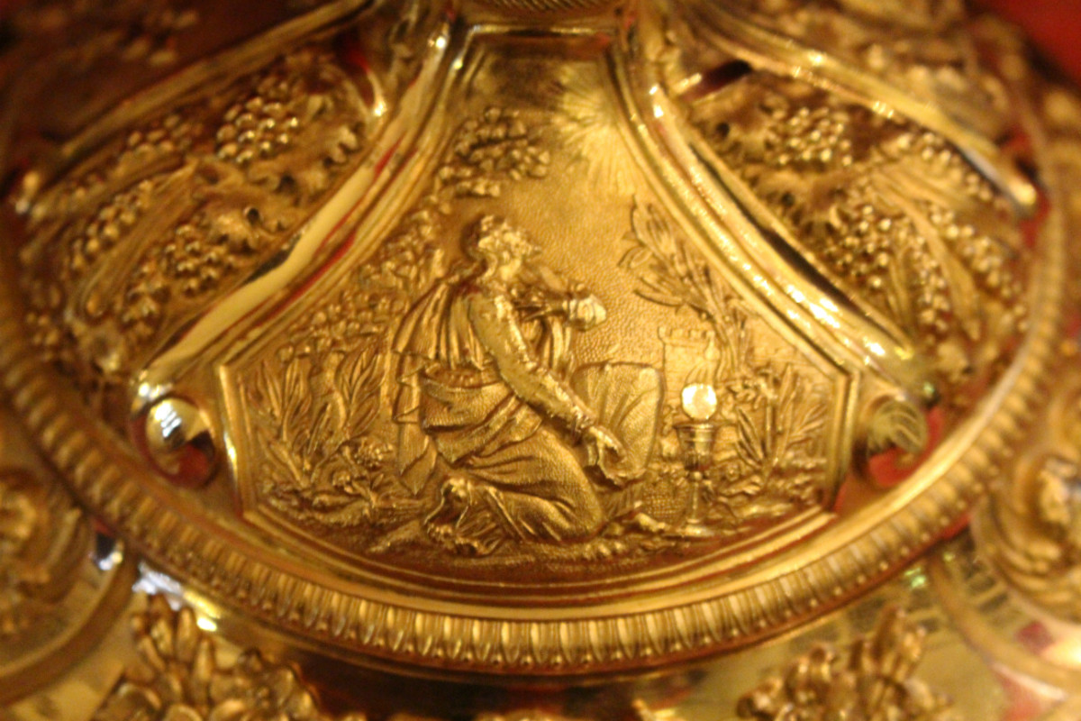 1 baroque Large Full Silver / Gilt Baroque-Style Chalice “Tulip-Model” / Engravings And Various Imaginations