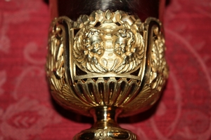 Large Full Silver / Gilt Baroque-Style Chalice “Tulip-Model” / Engravings And Various Imaginations style baroque en full silver / Gilt, France 19th century