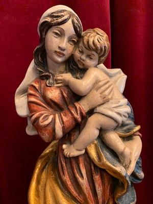 Madonna  style Baroque en wood polychrome, Southern Germany 20th century