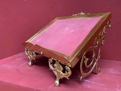 Missal Stand style Baroque en Bronze / Brass Polished and Varnished, Belgium 19th century