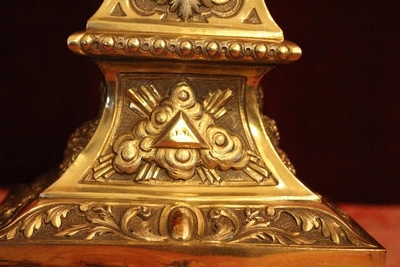 Monstrance style Baroque en full silver, Belgium 18 th century