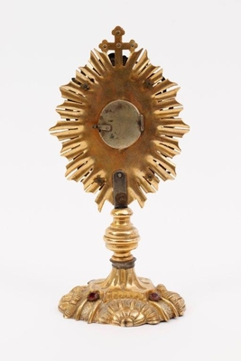 Ostensorium - Reliquary - Relic Of The True Cross Brass - Silver - Gilt / Gem-Stones style Baroque en  SILVER - GILT / GEM-STONES, Austria 18 th century (1755)