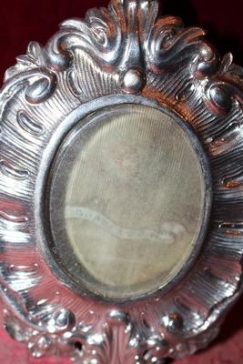 Relic St. Godelieve style Baroque en full silver, Dutch 19th century