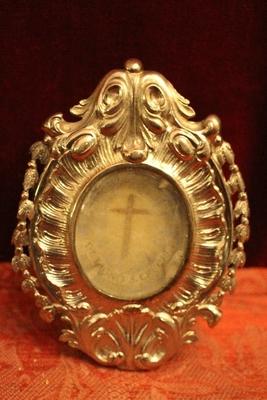Relic True Cross  style Baroque en full silver, Dutch 19th century