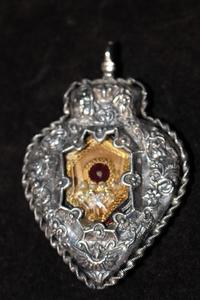 Reliquary style baroque en full silver, Italy 17 th century