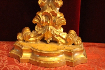 Reliquary Relic Ex Ossibus St. Emerentianus  style Baroque en Wood / Gilt, France 18 th century ( anno 1790 )