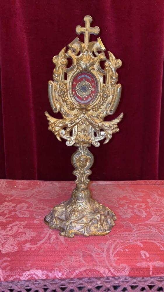 1 Baroque Reliquary - Relic Ex Pallio St. Fransiscus Assisi