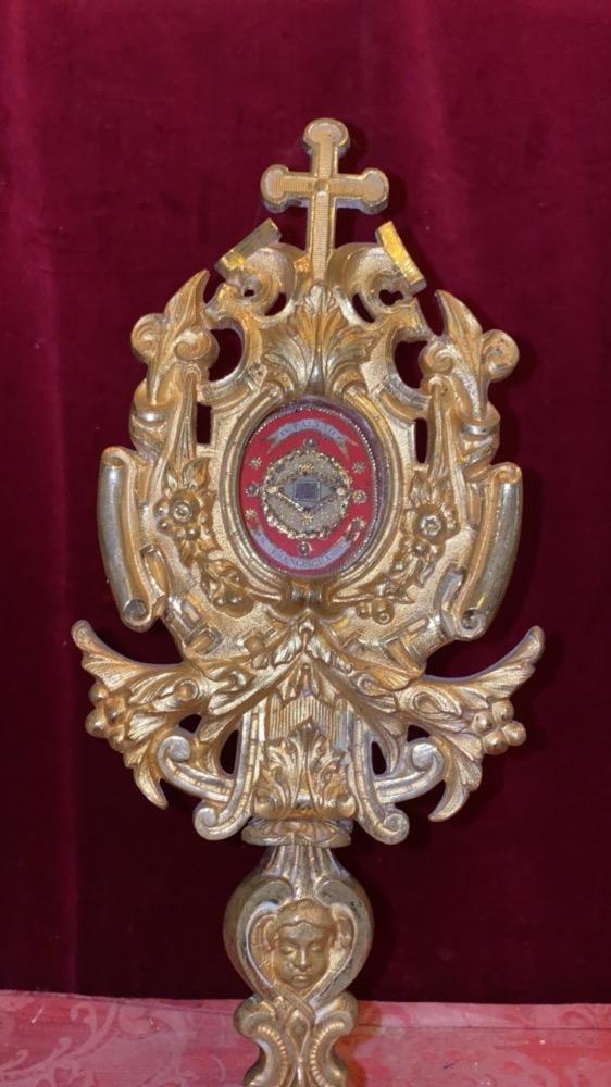 1 Baroque Reliquary - Relic Ex Pallio St. Fransiscus Assisi