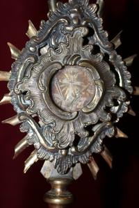 Reliquary / Relic Of The True Cross With Original Documentation style Baroque en Brass, Italy 18 th century / 1750