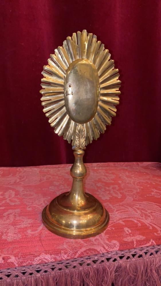 1 Baroque Reliquary – Relic Of The True Cross With Original Documentation / Base Restored