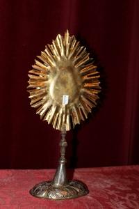 Reliquary Relic St. Anne style Baroque en Brass, Northern - Italy 18 th century