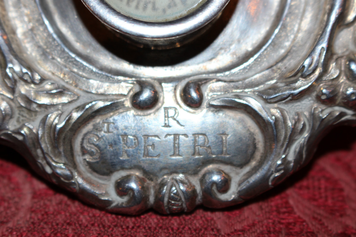 1 Baroque Reliquary / Relic. St. Petrus Ap. Original Documentation