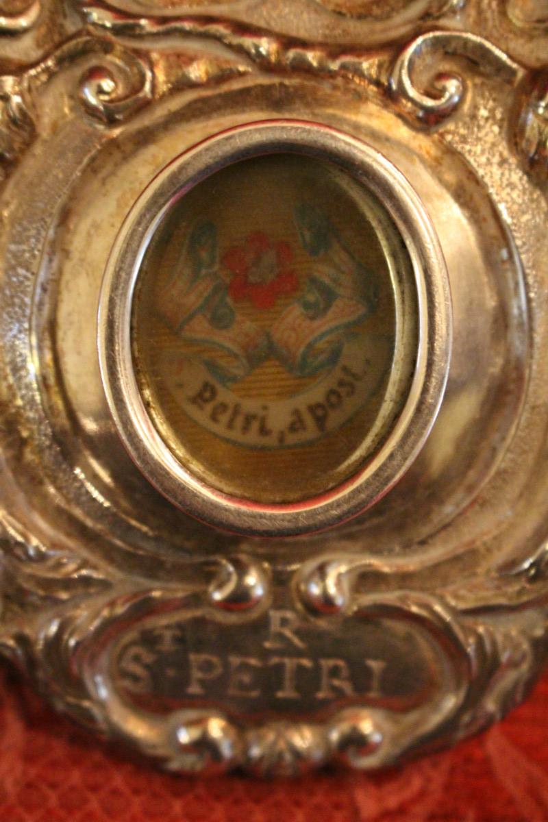 1 Baroque Reliquary / Relic. St. Petrus Ap. Original Documentation