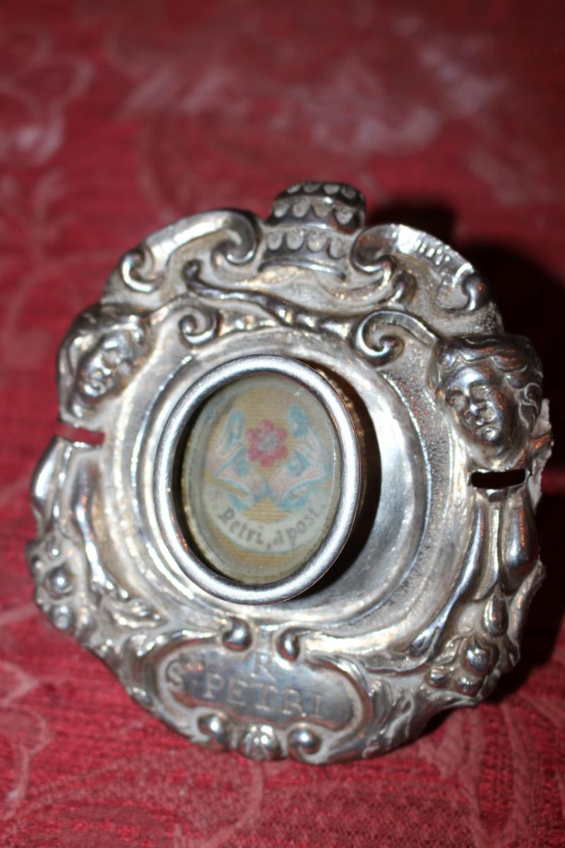 1 Baroque Reliquary / Relic. St. Petrus Ap. Original Documentation