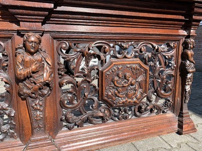 Extremely High Quality Fully Hand-Carved Communion-Rail style BAROQUE-ROCOCO en Wood Oak, Belgium 18th century