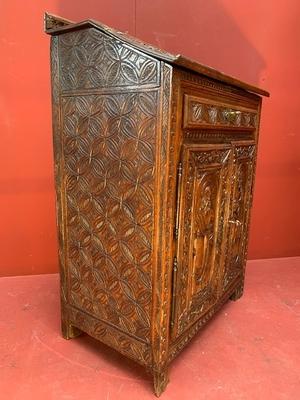 Sacristy - Cabinet Imaginations Agnus Dei St. Peter & St. Paul style Baroque en Fully hand - carved Oak wood, Belgium 18 th century