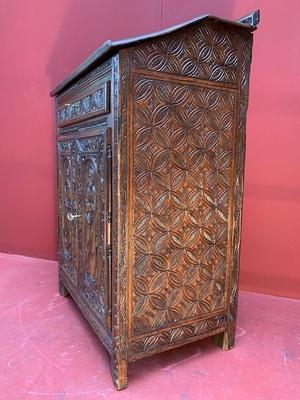 Sacristy - Cabinet Imaginations Agnus Dei St. Peter & St. Paul style Baroque en Fully hand - carved Oak wood, Belgium 18 th century