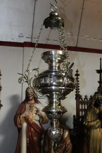 Sanctuary Lamp style baroque en Brass / Bronze, France 18 th century