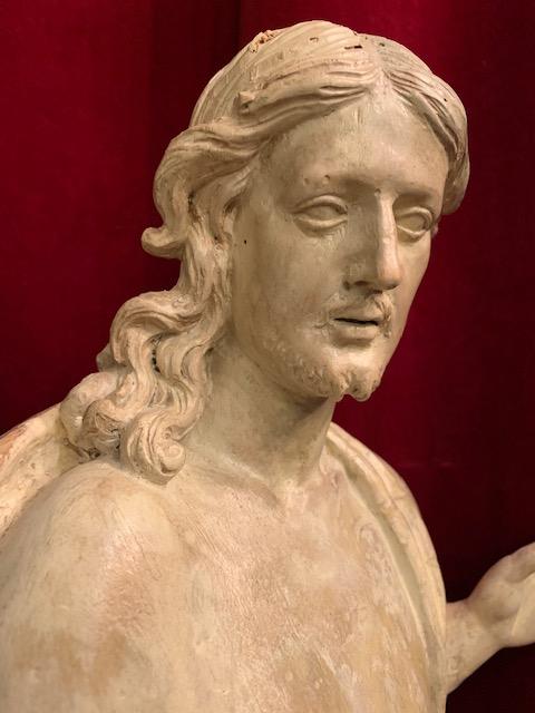 1 Baroque Sculpture Christ Fully Hand - Carved Wood