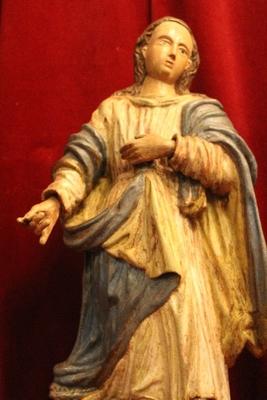 St. Mary Immaculata Conceptionis style Baroque en fully hand-carved wood polychrome, Germany 18 th century